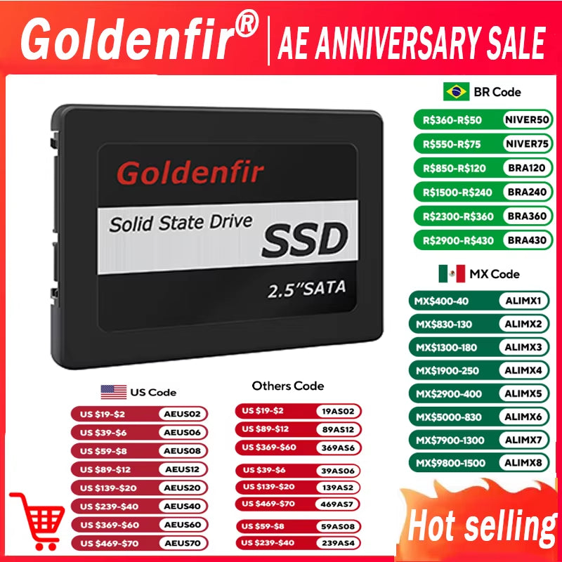 2.5 Inch Solid State Drive Hard Disk Drive 2TB 1TB 960GB 512GB 256GB 128GB 480GB 120GB 360GB Internal Hard Drives